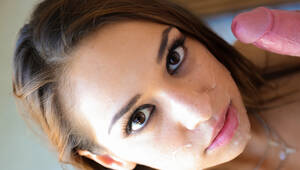 dirty brunette bitch - Dirty Brunette Bitch Washing Her Face With Fresh Semen - YOUX.XXX