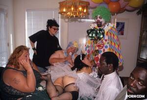 Midget Clown Porn - A man, dressed as a clown, receiving fellatio from a midget dressed as a  ballerina, while a man dressed as a baby watches. : r/WTF
