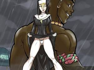 John Persons Nun Porn - Slender nun and black guy in john persons sex comics