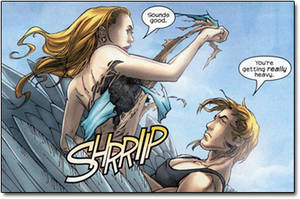 Nightcrawler X Angel - Uncanny X-Men #440 On the plus side, she's never without the means to  fashion an incredibly macabre condom.