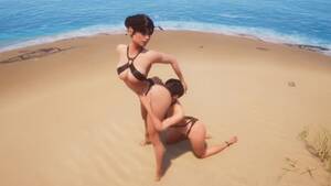 Lesbian Rimjob Beach - Standing Lesbian Licking Form back in Beach - Pornhub.com