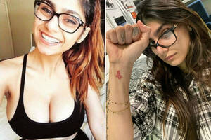 Khalifa Mia Porn Actress - Ex-porn star Mia Khalifa auctions glasses for Beirut victims