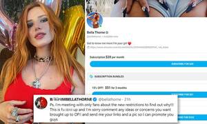 Bella Thorne Porn Interracial - Bella Thorne issues apology to sex workers after OnlyFans initiated new  payment changes | Daily Mail Online