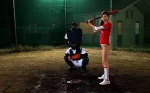 japanese nude baseball - Japanese AV Model is ready to hit ball with :: JapaneseFlashers.com