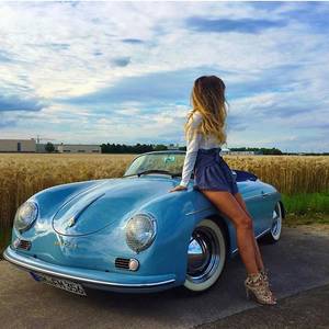 Classic Cars And Girls Porn - How pretty this #356 is #porsche356pictures. Car GirlsGirl ...