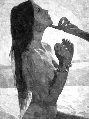 Black Porn Paintings - Porn Painting - Submission In Black - Obey by BDSM love