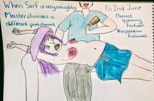 breast spanking cartoons - Breast spanking sketch. â€“ Fetcetera