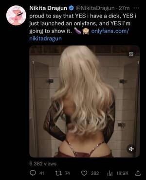 Nikita Show Porn - Nikita Dragun's first post since jail : r/popculturechat