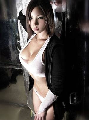 busty asian tits tank top - Hot Busty Asian Wearing White Tank Top