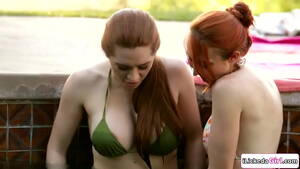 Hot Redhead Milf Lesbian - Redhead lesbian milf flirts with her stepdaughter in law.She fingers her  and makes her squirt.The redhead licks her big tits stepmoms shaved pussy.  - XNXX.COM