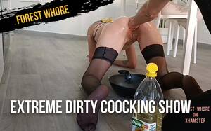 Extreme Anal Porn Trash - Extreme dirty coocking show (prolapse, humiliation, food, piss, massy, trash,  human ashtray) by Forest whore | Faphouse