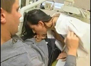 Dentist Porn Hamster - Sexy Brunette Dentist Giving Oral Exam then Fuck in Office | xHamster