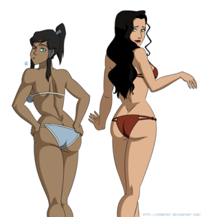 Legend Of Korra Panties Porn - Swimsuit Jam: Korra and Asami by DaCommissioner on DeviantArt