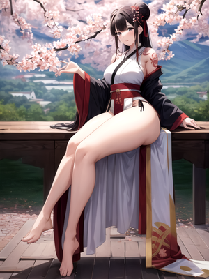hentai upskirt twins - wearing short cherry blossom colored hanfu with flower details, Bottom Up ( Upskirt), twin buns hair Hentai AI Porn