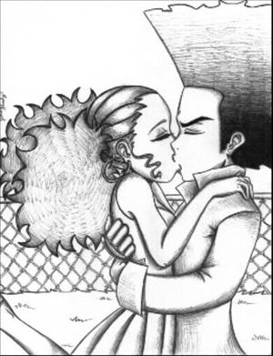 Boondocks Jasmine Porn - Drawing of Huey and Jasmine from the Boondocks â€¢Pinterest: @meana__love â€¢