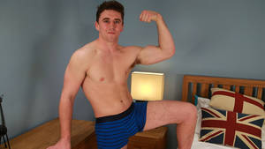 Huge Uncut - Straight Rugby Stud Louis Shows his Muscular Body & Big Uncut Cock & Shoots  Huge!