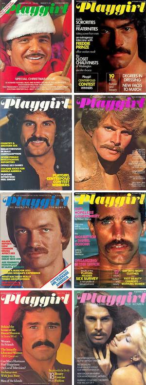 Amazing Magazines - Seventies Moustaches courtesy of Playgirl. These days, they would be called  \