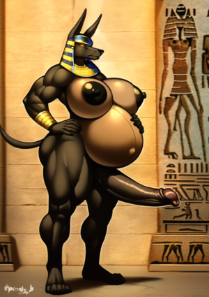 Anubis Egyptian Furry Porn - Rule 34 - 1futa ai generated anthro anubian jackal anubis belly big belly  big breasts big penis breasts canine completely nude crown dark nipples egyptian  egyptian mythology furry futa only futanari glowing