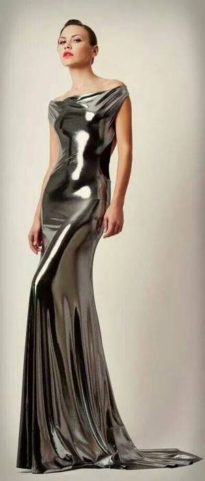 Liquid Metal Porn - silver metallic futuristic dress Unique Style Inspiration Womens Apparel  looks like liquid metal!