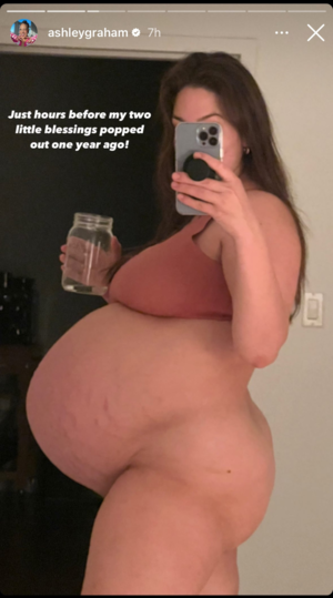 Ashley Graham Porn Captions - Ashley Graham looks unreal in totally naked pregnancy pics