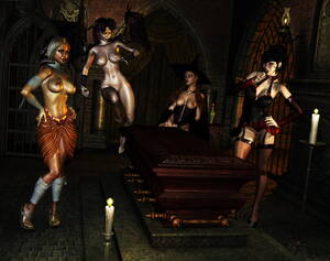 3d Vampire Orgy - Sci fi orgy with beautiful fairy in the middle | KingdomOfEvil 3d