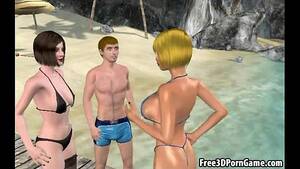 3d Xxx Cartoon Beach - Horny stud fucks two 3D cartoon babes on the beach - XVIDEOS.COM