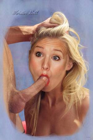 Big Black Dick Celebrity Porn - Kirsten Bell sucks three big black cocks - Pichunter