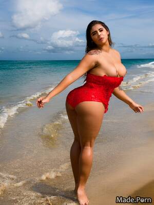 Happy Latina Porn - Porn image of short big hips big ass happy beach small tits latina created  by AI