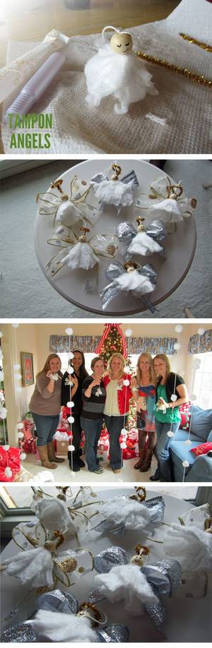 Jumbo Tampon Porn - The Tampon Angel Ornament