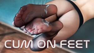 cum on pantyhose feet - Sexy Pantyhose Girlfriend Footjob with Cum on Feet - Foot Fetish -  Shooshtime