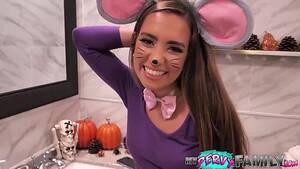 asian xxx halloween - Petite Asian in Police uniform gets fucked On Halloween Party