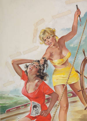 erotic vintage catfights - Vintage Pulp Art