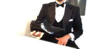 black dress shoes - Gentlemen Cums on Dress Shoes - ThisVid.com