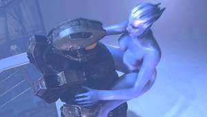 Halo And Mass Effect Porn - ... 3D Animated Asari Crossover Halo Liara_T'Soni Mass_Effect Master_Chief  Source_Filmmaker Spartan noname55 // 1920x1080 ...