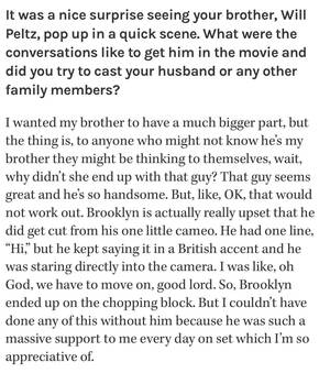 Nicola Peltz Fucked Porn - Nicola Peltz cut husband Brooklyn Beckham out of her directorial debut film  â€œLolaâ€ because he wouldn't stop staring directly into the camera. :  r/Fauxmoi