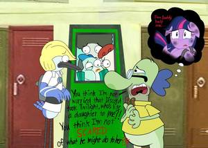 Fish Porn Cartoon - #51519 - abuse, artist:cartuneslover16, blondecai, bondage, crossover,  crying, fanfic, fish hooks, regular show, safe, story included, twilight  sparkle, ...