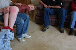 bare bottom otk spanking squirming - dad spanks daughter's are bottom