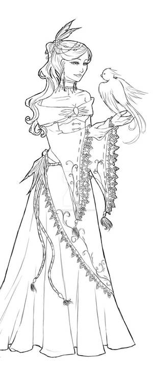 anime hentai adult coloring pages - Feathered Friend Lineart by TerraForever. Colouring PagesAdult ...