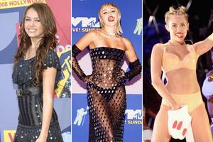2010 Miley Cyrus Porn - Miley Cyrus' wildest VMAs outfits through the years