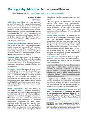 conversation - In the Porn-Addiction Adviser Ebook by Mario Brocallo you will learn more  about: