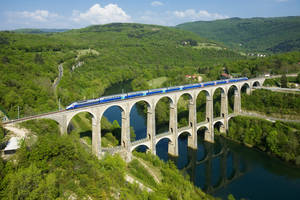 Catholic Schoolgirl Porn Animated Gif - A TGV Duplex crossing the Cizeâ€“Bolozon viaduct. The train can reach a  maximum speed of 320 km/h (198.84 mph).