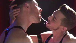 Black Pig Gay Porn - Black Vinyl Clothes and a Pig Ready for Poking