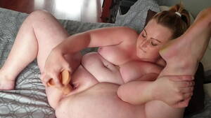 bbw big dildo masturbation - Big titted blond masturbating with big dildo and stretching her fat cunt -  XNXX.COM