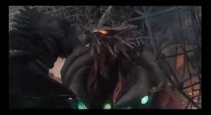 Iris Action Porn - Gamera and Iris, face to face.