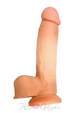 cyberskin cock - 9-Inch CyberSkin Dildo With Balls Tommy Gunn Epic Cock