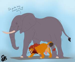 Elephant Butt Sex - Rule 34 - anal anal sex disney elephant feline feral gay goldeyboi  interspecies large insertion lion male penetration penis predator  predator/prey predator prey relations predator prey reversal sex size  difference wince wincing |