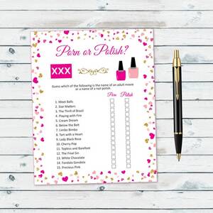 Black Porn Stars With Nail Polish - Porn or Polish Pink and Gold Nail Polish Game Naughty - Etsy Israel