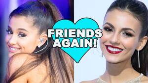 Ariana Grande Victoria Justice Vibrator Porn - Ariana Grande & Victoria Justice End Their Feud | Hollywire - YouTube