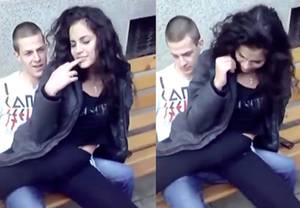 Blue Friend Her Pussy - Teen Lets 2 Friends Play With Her Pussy In Public - Real Girlfriend Porn