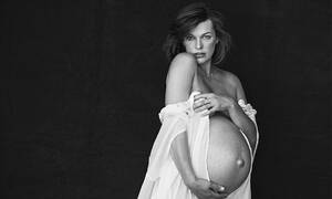 Milla Jovovich Porn Star - Milla Jovovich admits 'eating like a giant' made her gain 75lbs during  pregnancy | Daily Mail Online